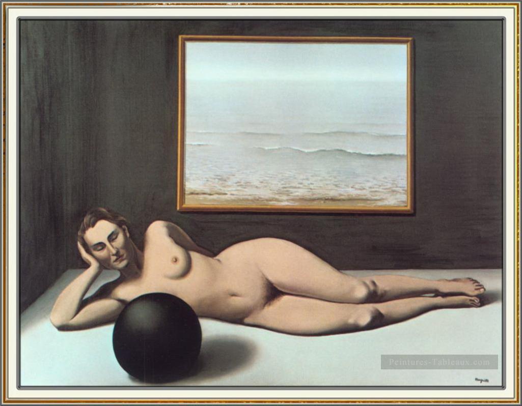 光と闇の間を泳ぐ人 1935年 ルネ・マグリット油絵